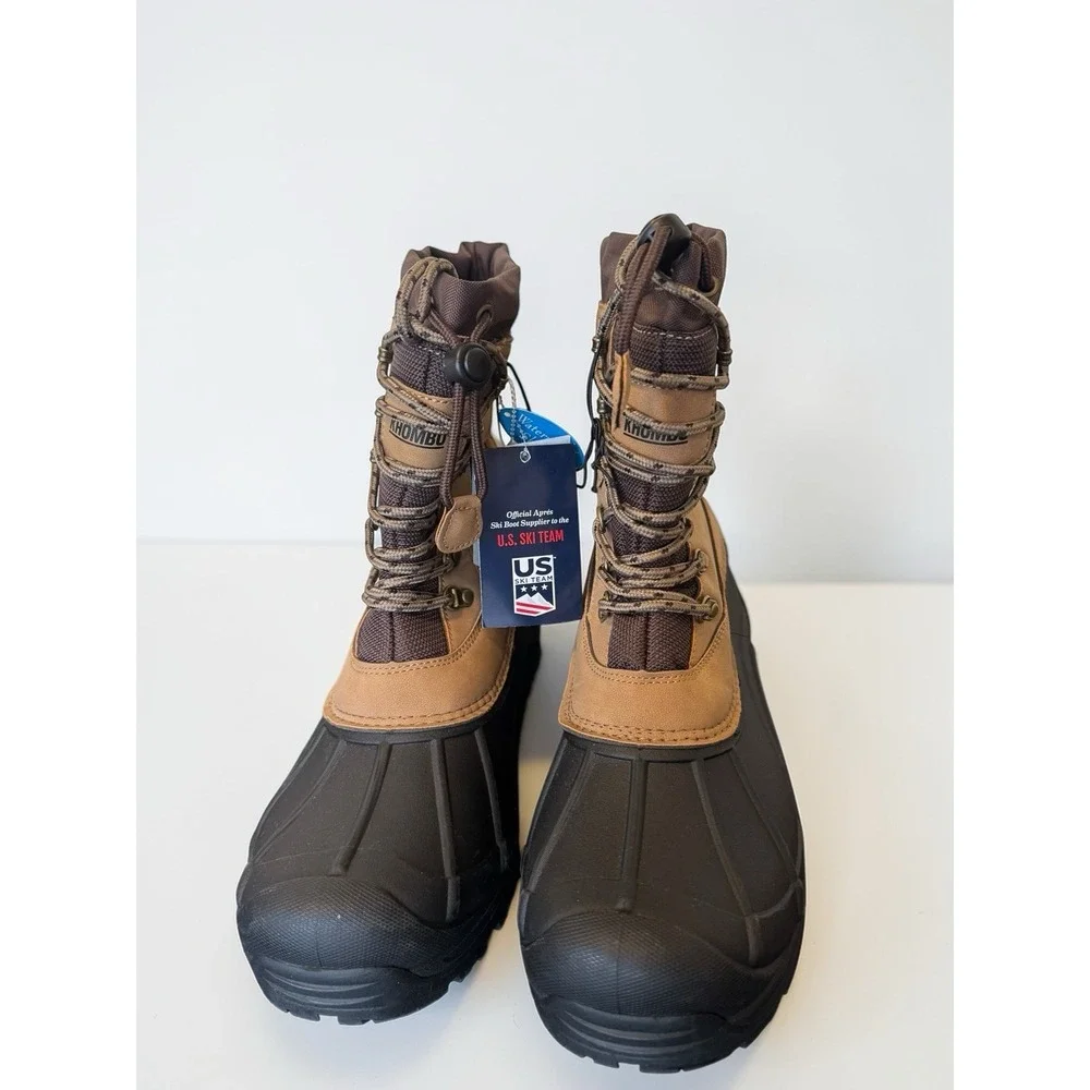 Khombu Men's Brown Galoshes Thinsulate 200g Waterproof Winter Boots Size 12‎
